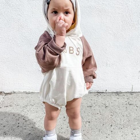 Ayalinggo Baby Sweatshirt Onesie Oversized Romper Crewneck Pullover Hoodie Sweater Infant Boy Girl Fall Winter Outfit in Saudi Arabia
