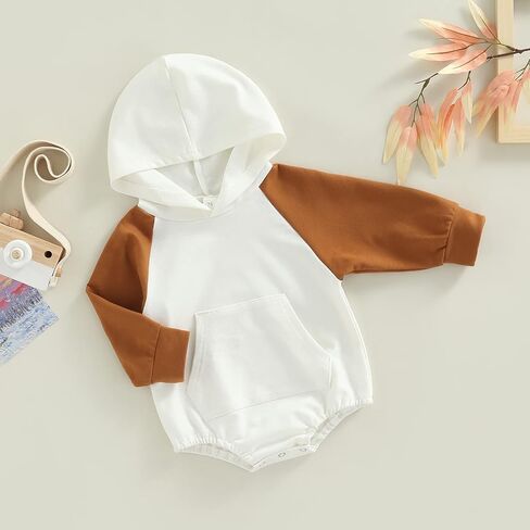 Ayalinggo Baby Sweatshirt Onesie Oversized Romper Crewneck Pullover Hoodie Sweater Infant Boy Girl Fall Winter Outfit in Saudi Arabia