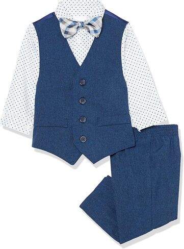 Van Heusen Baby Boys' 4-Piece Formal Set, Vest, Pants, Collared Dress Shirt, and Tie in Saudi Arabia