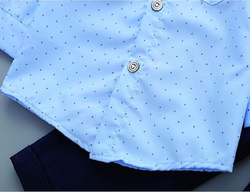 Baby Toddler Boy Formal Gentleman Suits,Dress Short Shirt With Bowtie+Suspender Pants Dressy Outfit in Saudi Arabia