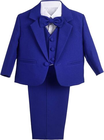 Lito Angels Baby Boys' Formal Tuxedo Suits Wedding Christening Outfits No Tail 5 Piece Set 022 in Saudi Arabia