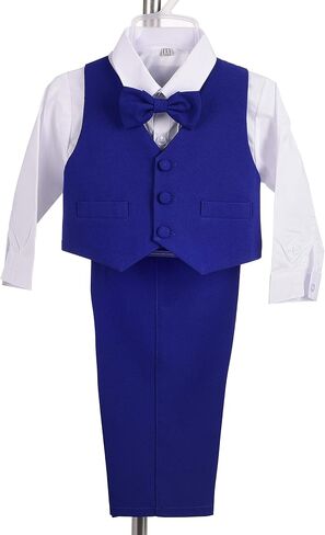 Lito Angels Baby Boys' Formal Tuxedo Suits Wedding Christening Outfits No Tail 5 Piece Set 022 in Saudi Arabia