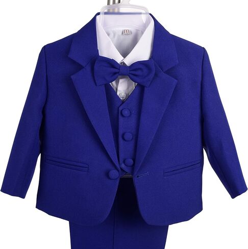 Lito Angels Baby Boys' Formal Tuxedo Suits Wedding Christening Outfits No Tail 5 Piece Set 022 in Saudi Arabia