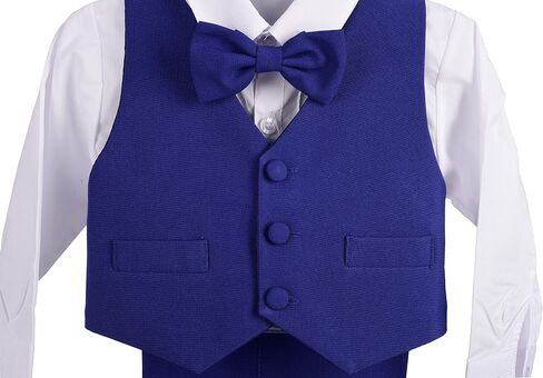 Lito Angels Baby Boys' Formal Tuxedo Suits Wedding Christening Outfits No Tail 5 Piece Set 022 in Saudi Arabia