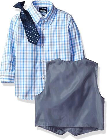 Nautica Baby Boys' 4-Piece Set with Dress Shirt, Vest, Pants, and Tie in Saudi Arabia