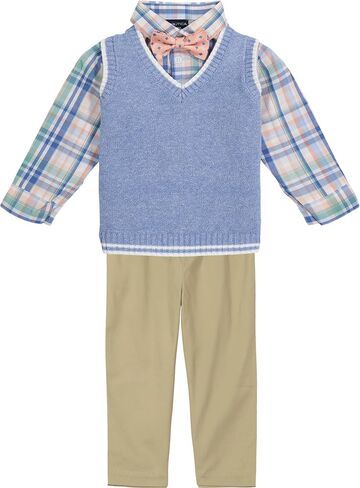 Nautica Baby Boys' 4-Piece Set with Dress Shirt, Vest, Pants, and Tie in Saudi Arabia
