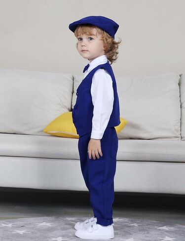 A&J DESIGN Baby Toddler Boys Gentleman Suit Set, 3pcs Outfits Shirts & Vest & Pants in Saudi Arabia