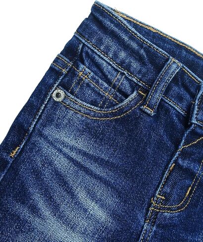 KIDSCOOL SPACE Baby Girl Boy Jeans,Little Kid Elastic Band Inside Ripped Denim Jeans Pants in Saudi Arabia
