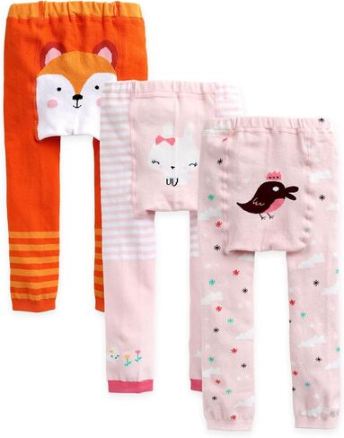 VAENAIT BABY 6-24Months Baby Infant Toddler Girl Boy Unisex Soft Stetchy Funny Leggings Tights Pants Multi Pack in Saudi Arabia