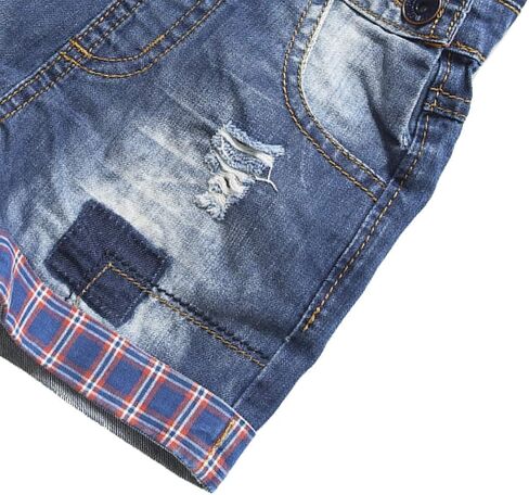 KIDSCOOL SPACE Baby & Little Boys Girls Big Bib Pocket Summer Denim Shortalls,Jean Short Overalls in Saudi Arabia