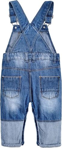 KIDSCOOL SPACE Baby Toddler 2 Buttons Adjustable Straps Fashion Jean Overall in Saudi Arabia
