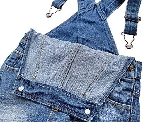 KIDSCOOL SPACE Baby Toddler 2 Buttons Adjustable Straps Fashion Jean Overall in Saudi Arabia