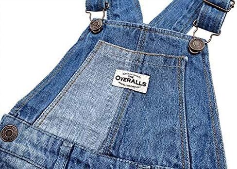 KIDSCOOL SPACE Baby Toddler 2 Buttons Adjustable Straps Fashion Jean Overall in Saudi Arabia
