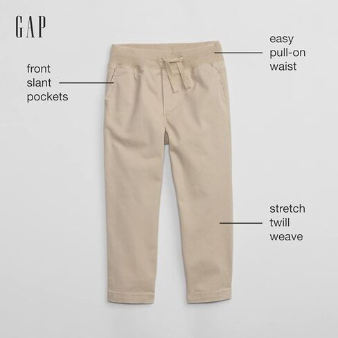 بنطال GAP Baby Boys كاجوال بخصر مضلع كاكي تشينو - - 4T US in Saudi Arabia