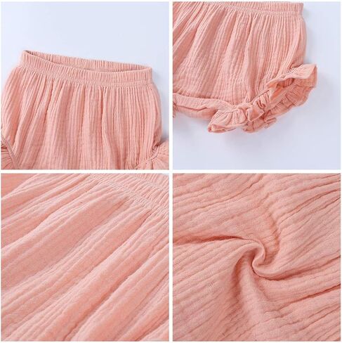 MYGBCPJS Baby Girls Boys 3 Pack Cotton Linen Blend Cute Bloomer Shorts Loose Harem Shorts in Kuwait