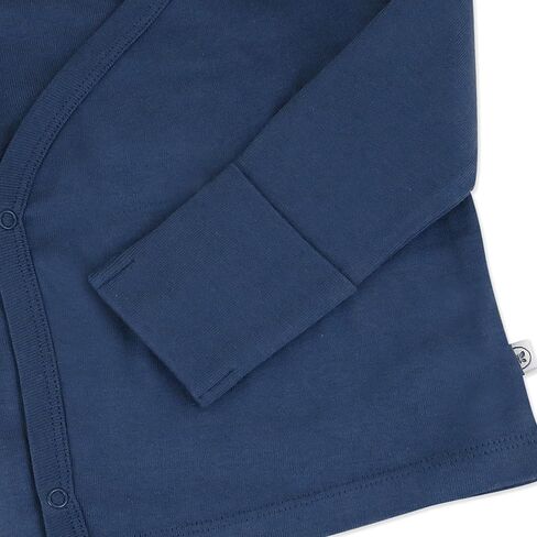 HonestBaby Baby عبوة من 3 قمصان كيمونو من القطن العضوي بأكمام طويلة وإبزيم جانبي in Kuwait