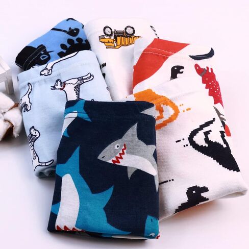Finihen Boys Boxer Briefs Baby Soft Cotton Toddler Dinosaur Underwear Children Truck Panties in Kuwait