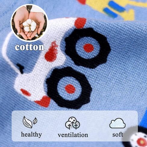 Finihen Boys Boxer Briefs Baby Soft Cotton Toddler Dinosaur Underwear Children Truck Panties in Kuwait