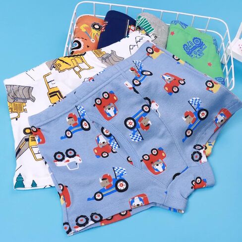 Finihen Boys Boxer Briefs Baby Soft Cotton Toddler Dinosaur Underwear Children Truck Panties in Kuwait