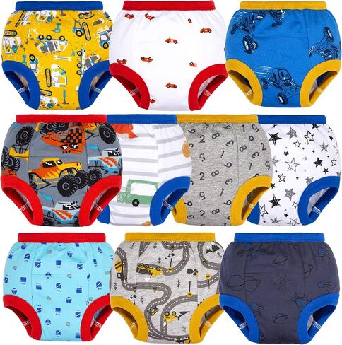 BIG ELEPHANT Toddler Potty Training Underwear, 100% Cotton for Boys & Girls | Multi-Layer Absorbent Liner for Small Accidents, Wetness Awareness, Easy Pull-On Fit, Washable for Daytime Potty Training in Saudi Arabia