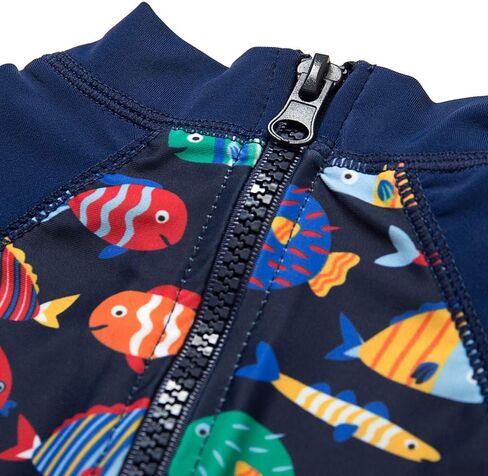 Baby Boy Swimsuit Rash Guard Shirts Toddler Boy Swimwear Full Zipper UPF 50+ Sun Protection Infant One Piece Bathing Suit in Saudi Arabia