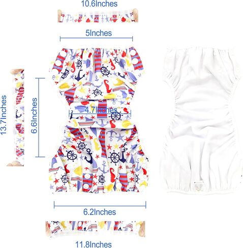 Langsprit 3 Pack Swim Diaper for Baby & Toddle,Reuseable Washable Diaper Swim for Swimming Lesson & Baby Shower Gifts in Saudi Arabia