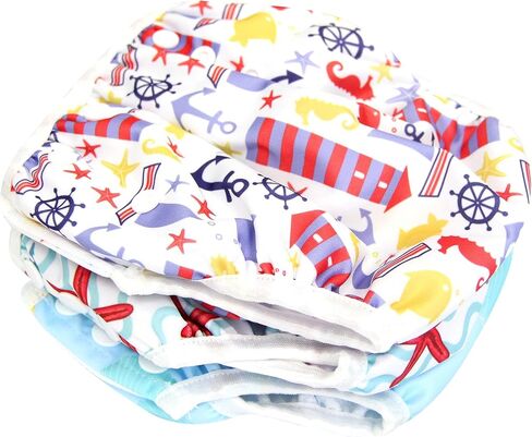 Langsprit 3 Pack Swim Diaper for Baby & Toddle,Reuseable Washable Diaper Swim for Swimming Lesson & Baby Shower Gifts in Saudi Arabia