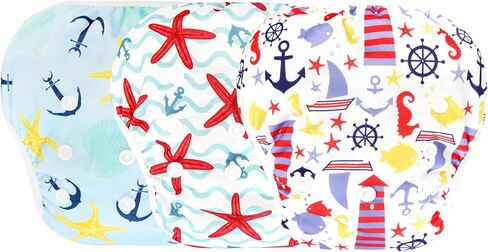 Langsprit 3 Pack Swim Diaper for Baby & Toddle,Reuseable Washable Diaper Swim for Swimming Lesson & Baby Shower Gifts in Saudi Arabia