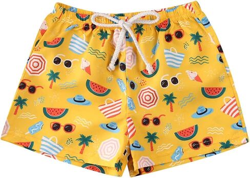 Infant Toddler Baby Boy Hawaiian Beach Shorts Swim Trunks Cartoon Animal Little Boys Board Shorts Swimwear in Saudi Arabia