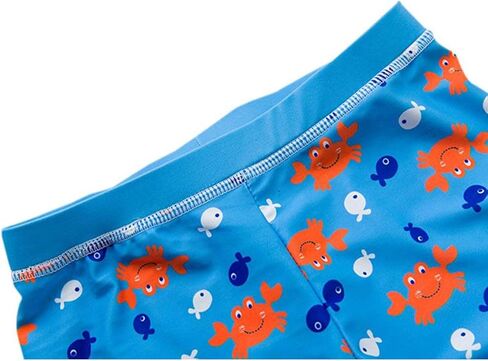 طقم ملابس سباحة للأطفال الصغار من قطعتين للأولاد الصغار، بدلة سباحة القرش للحماية من الطفح الجلدي مع قبعة بعامل حماية من الأشعة فوق البنفسجية 50+ in Kuwait