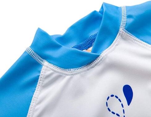 طقم ملابس سباحة للأطفال الصغار من قطعتين للأولاد الصغار، بدلة سباحة القرش للحماية من الطفح الجلدي مع قبعة بعامل حماية من الأشعة فوق البنفسجية 50+ in Kuwait