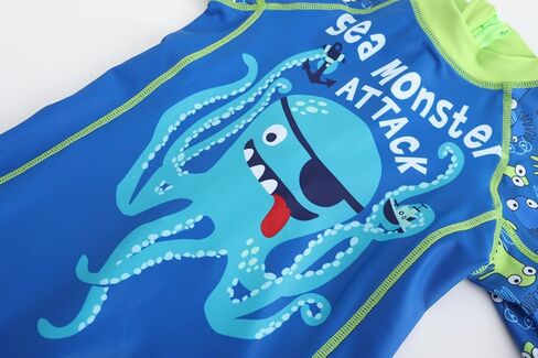 طفل رضيع قطعة واحدة ملابس السباحة Rashguard ملابس السباحة سستة ثوب السباحة الرضع Sunsuit UPF50 + الحماية من الشمس مع قبعة in Kuwait