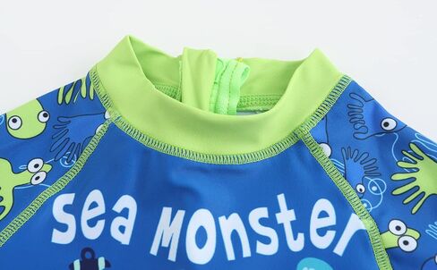 طفل رضيع قطعة واحدة ملابس السباحة Rashguard ملابس السباحة سستة ثوب السباحة الرضع Sunsuit UPF50 + الحماية من الشمس مع قبعة in Kuwait