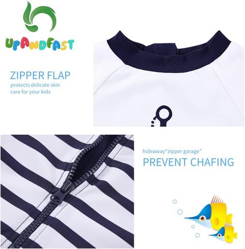 upandfast Baby Boys/Girls Zipper Swimwear with Snap Bottom UPF 50+ Sun Protection Toddler One Piece Swimsuit in Saudi Arabia