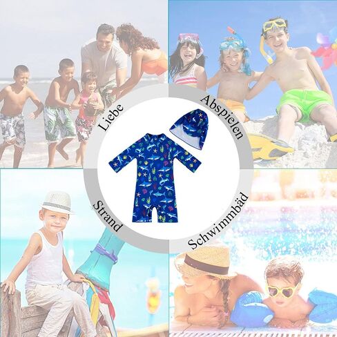 upandfast Baby Boys/Girls Zipper Swimwear with Snap Bottom UPF 50+ Sun Protection Toddler One Piece Swimsuit in Kuwait