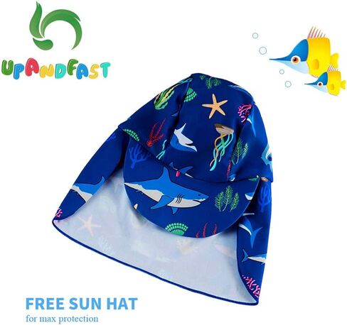 upandfast Baby Boys/Girls Zipper Swimwear with Snap Bottom UPF 50+ Sun Protection Toddler One Piece Swimsuit in Kuwait