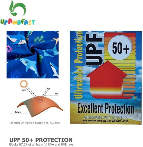 upandfast Baby Boys/Girls Zipper Swimwear with Snap Bottom UPF 50+ Sun Protection Toddler One Piece Swimsuit in Kuwait