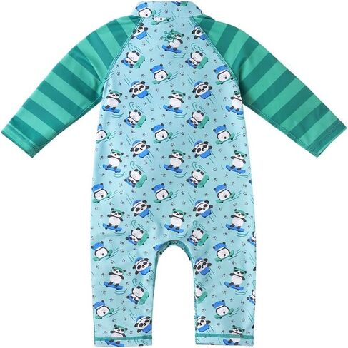 UV SKINZ Baby Boy Swimsuit - One Piece, Full Body Sunsuit with UPF 50+ | Rash Guard, 4 Way Stretch, Swim Knit Sun Fabric, Quick Drying, Full Front Zipper, Front Pockets, Full Neck Coverage in Saudi Arabia