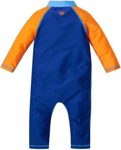 UV SKINZ Baby Boy Swimsuit - One Piece, Full Body Sunsuit with UPF 50+ | Rash Guard, 4 Way Stretch, Swim Knit Sun Fabric, Quick Drying, Full Front Zipper, Front Pockets, Full Neck Coverage in Kuwait