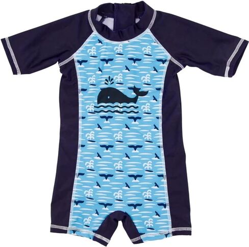 Toddler Boys One Piece Swimsuit Baby UPF 50+ Crab Cartoon Swimwear 3M-4T | Infant Boy Lovely Prints Rashguard Bathing Suit,Sun Protection,Short Sleeve,Zipper,Summer Beach Pool in Saudi Arabia