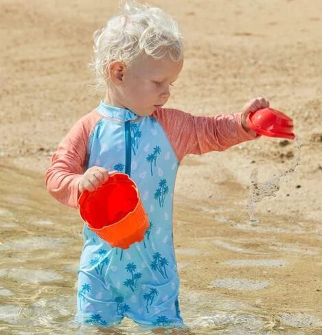 UV SKINZ UPF 50+ Baby Boy's Long Sleeve Swim Romper in Kuwait