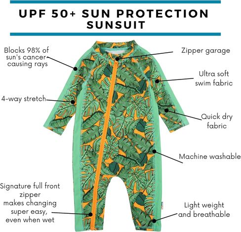SwimZip Boys' Long-Sleeve UPF 50+ Swimsuit for Baby, Toddler, & Little Boys in Kuwait
