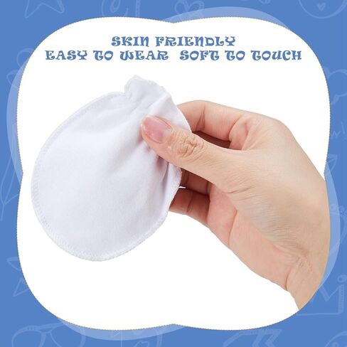 20 Pairs Newborn Baby Boys Girls Mittens 0-6 Months Infant Toddler Mittens No Scratch Solid Color Gloves in Saudi Arabia