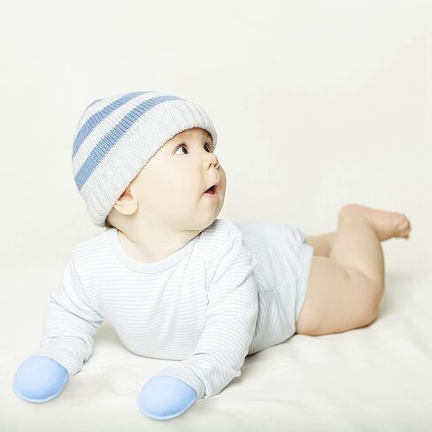 20 Pairs Newborn Baby Boys Girls Mittens 0-6 Months Infant Toddler Mittens No Scratch Solid Color Gloves in Saudi Arabia
