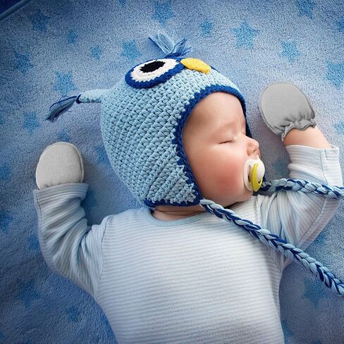 Syhood 6 Pairs Newborn Baby Mittens Cotton No Scratch Infant Gloves Elastic Soft Mitten for Baby 0-6 Months Boys Girls in Kuwait