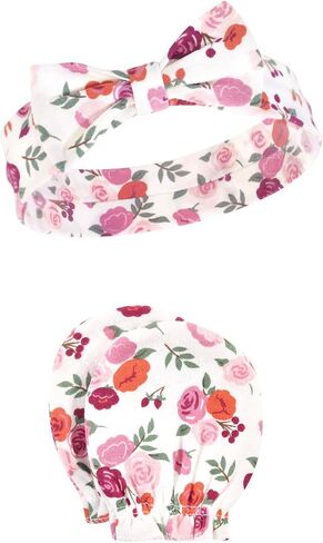 Hudson Baby Baby Girls' Cotton Headband and Scratch Mitten Set in Saudi Arabia