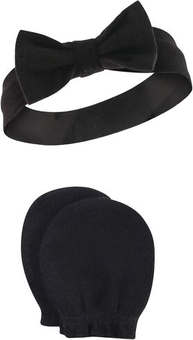 Hudson Baby Baby Girls' Cotton Headband and Scratch Mitten Set in Saudi Arabia