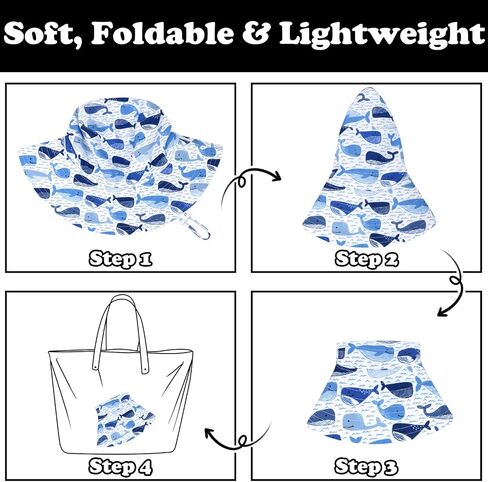 Sarfel Baby Sun Hat Summer Baby Boy Hats UPF 50+ Sun Protection Toddler Hat Bucket for Baby Girl Adjustable Kid Cap in Saudi Arabia