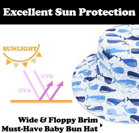 Sarfel Baby Sun Hat Summer Baby Boy Hats UPF 50+ Sun Protection Toddler Hat Bucket for Baby Girl Adjustable Kid Cap in Saudi Arabia