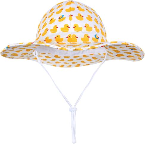 LANGZHEN UPF Beach Sun Protection Hat for Baby Girls Adjustable Toddler Kids Hat Wide Brim Summer Play Hat with Chin Strap in Saudi Arabia